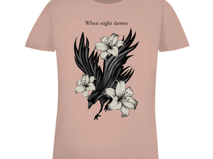 Damen Premium Bio T-Shirt – Rabe und Lilien