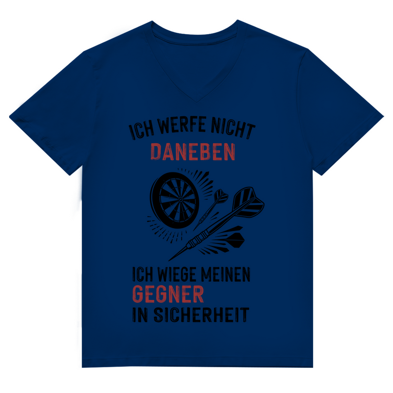 Herren Premium Bio V-Neck T-Shirt – Ich werfe nicht daneben ...