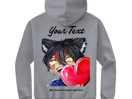 Herren Zipper Hoodie – Herz Chibi