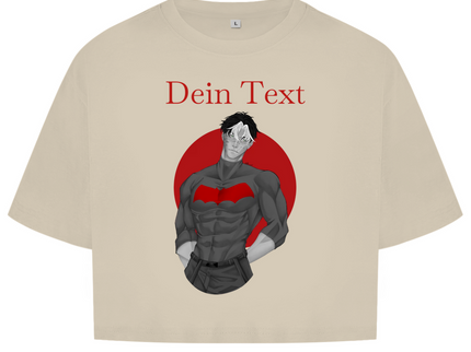 Damen Oversize Crop Top – Broken Hero 2