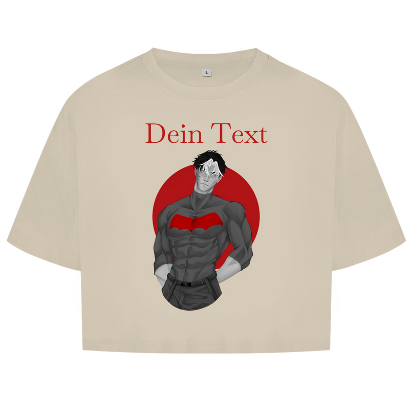 Damen Oversize Crop Top – Broken Hero 2