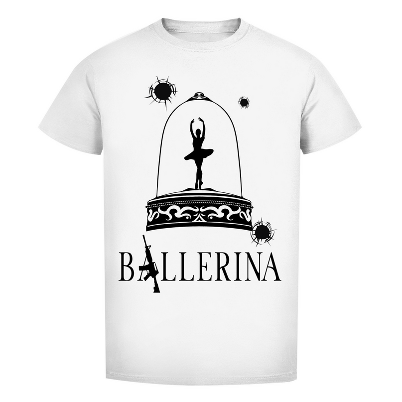 Herren Premium Bio T-Shirt - Tänzerin im Kugelhagel