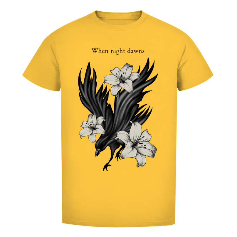 Herren Premium Bio T-Shirt – Rabe und Lilien