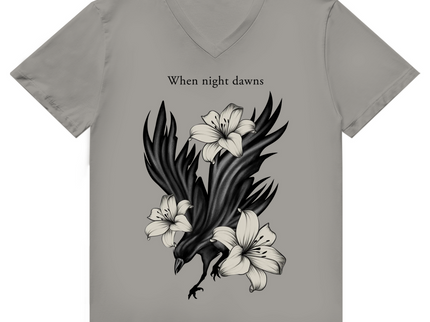 Herren Premium Bio V-Neck T-Shirt - Rabe & Lilien Motiv