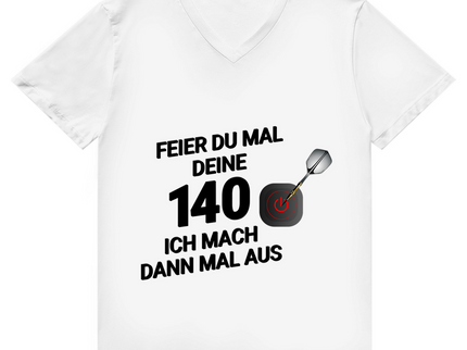 Herren Premium Bio V-Neck T-Shirt – Feier du mal deine 140