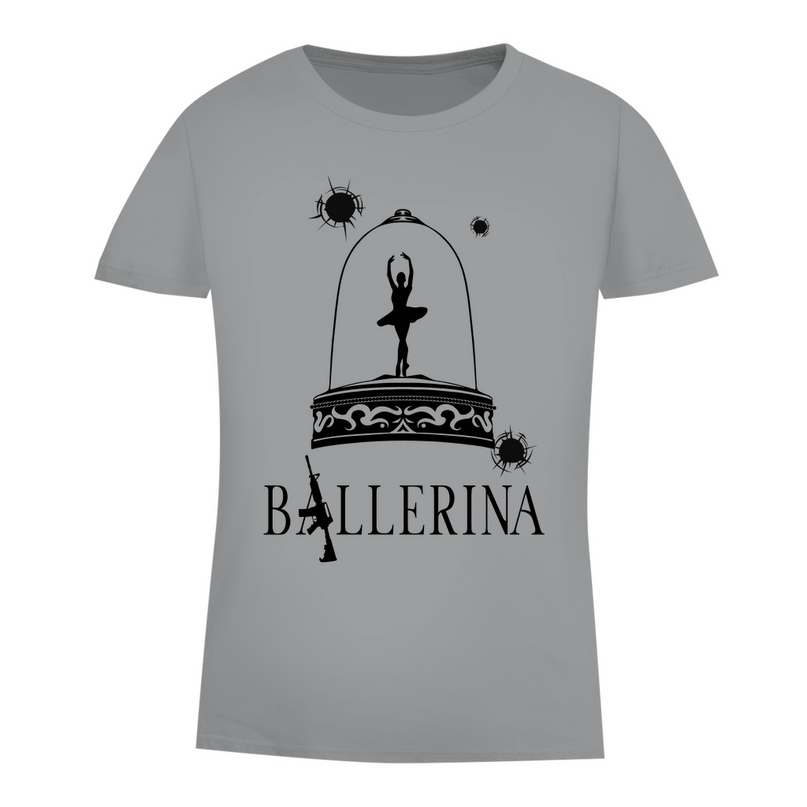 Damen Premium Bio T-Shirt - Tänzerin im Kugelhagel