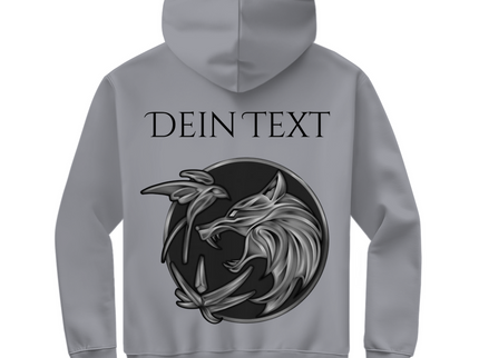 Herren Zipper Hoodie Wolfsemblem