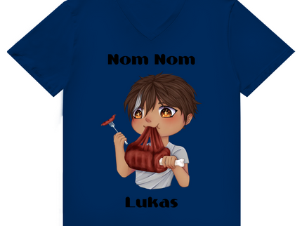 Herren Premium Bio V-Neck T-Shirt - Mampf Chibi