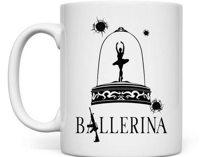 Tasse - Tänzerin im Kugelhagel