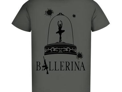 Herren Premium Bio T-Shirt - Tänzerin im Kugelhagel