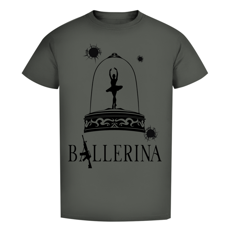 Herren Premium Bio T-Shirt - Tänzerin im Kugelhagel