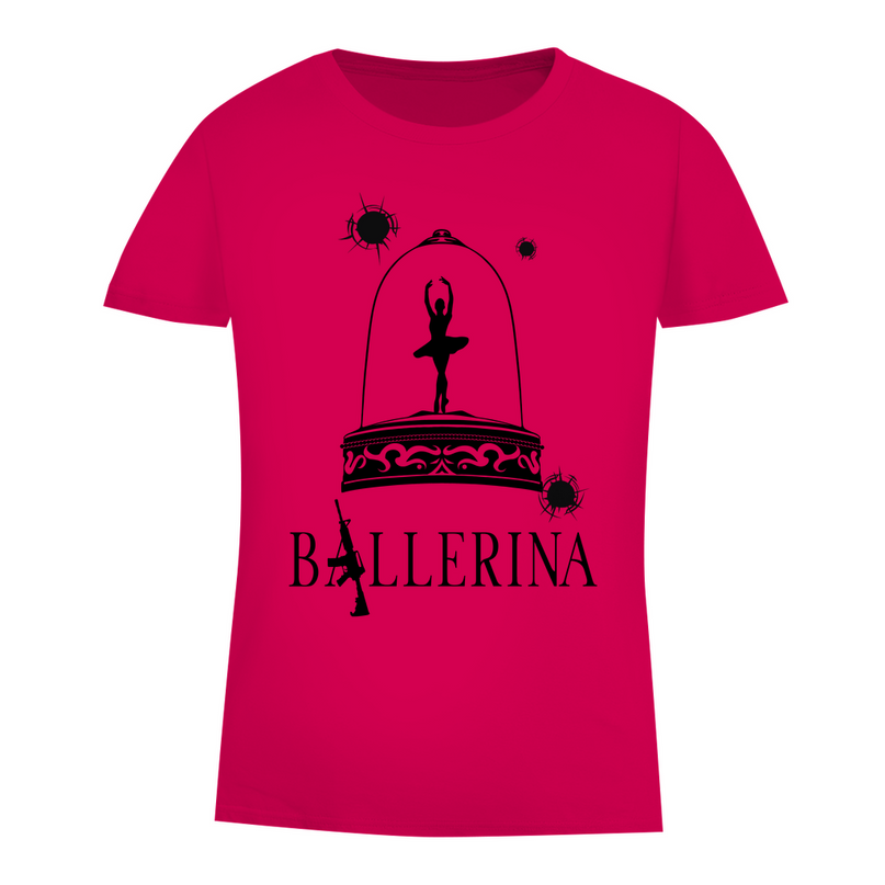 Damen Premium Bio T-Shirt - Tänzerin im Kugelhagel