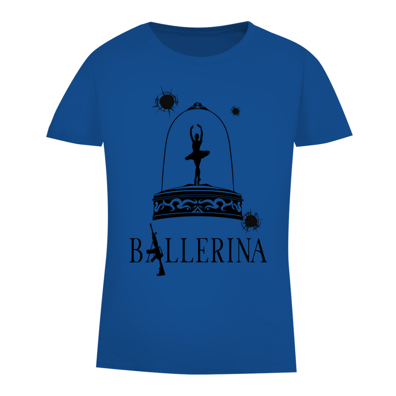 Damen Premium Bio T-Shirt - Tänzerin im Kugelhagel