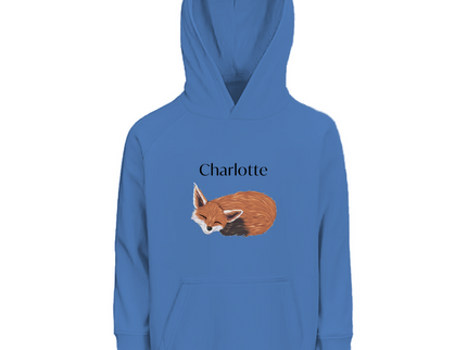 Kinder Premium Bio Hoodie – Schlafender Fuchs