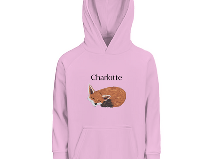 Kinder Premium Bio Hoodie – Schlafender Fuchs