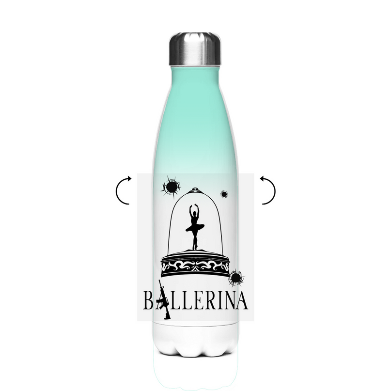 Edelstahl-Thermoflasche - Tänzerin im Kugelhagel