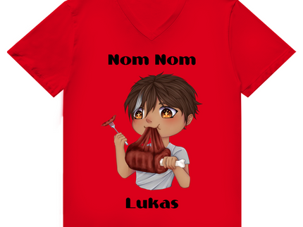 Herren Premium Bio V-Neck T-Shirt - Mampf Chibi