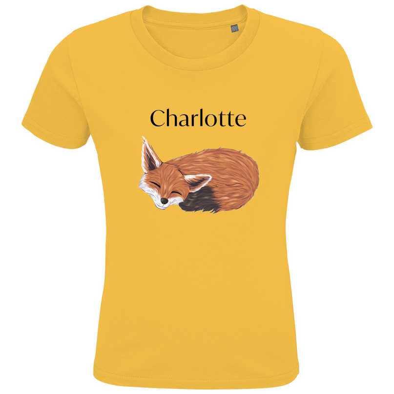 Kids Premium Bio T-Shirt – Schlafender Fuchs