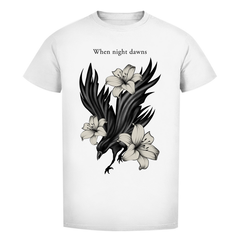 Herren Premium Bio T-Shirt – Rabe und Lilien