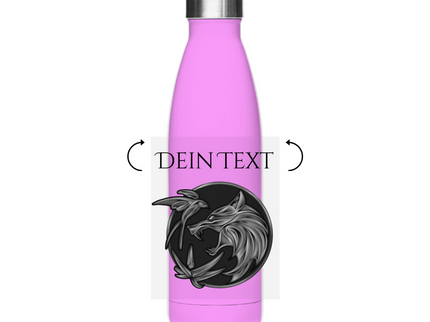 Edelstahl-Thermoflasche - Wolfsemblem