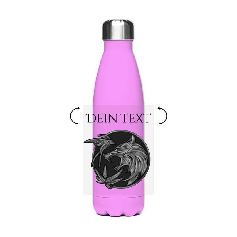 Edelstahl-Thermoflasche - Wolfsemblem