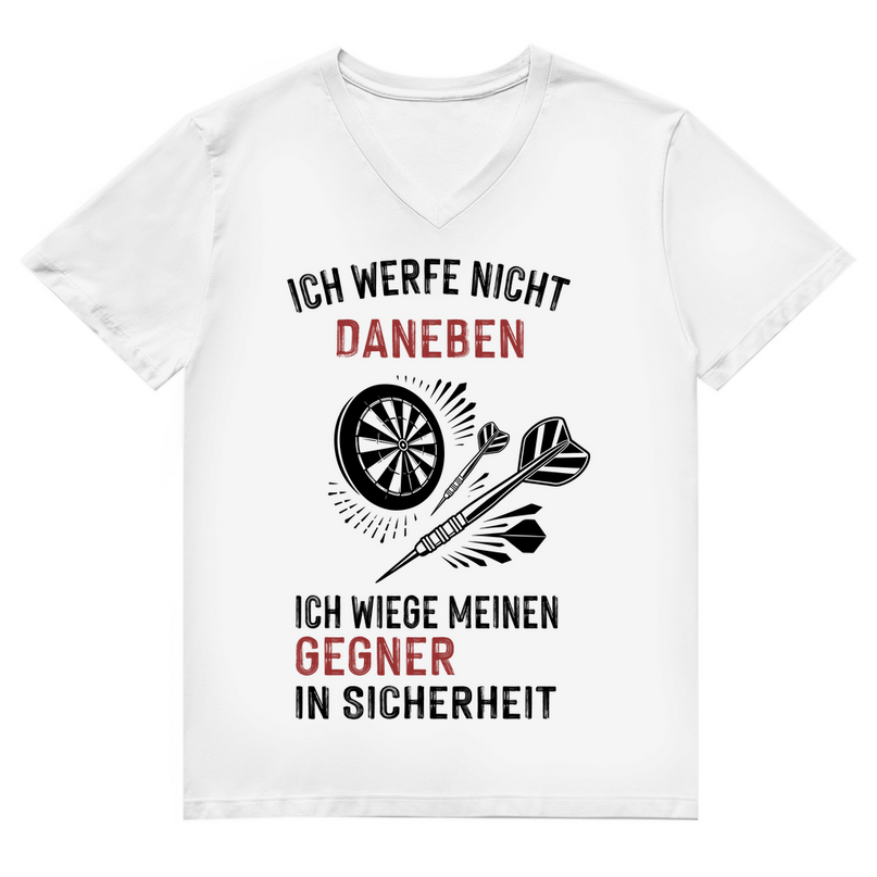 Herren Premium Bio V-Neck T-Shirt – Ich werfe nicht daneben ...