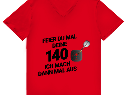 Herren Premium Bio V-Neck T-Shirt – Feier du mal deine 140
