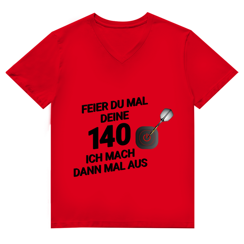 Herren Premium Bio V-Neck T-Shirt – Feier du mal deine 140