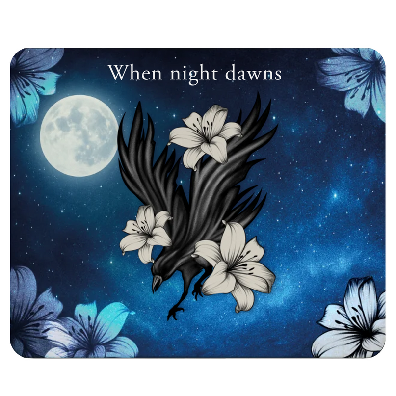 Mousepad - Rabe und Lilien