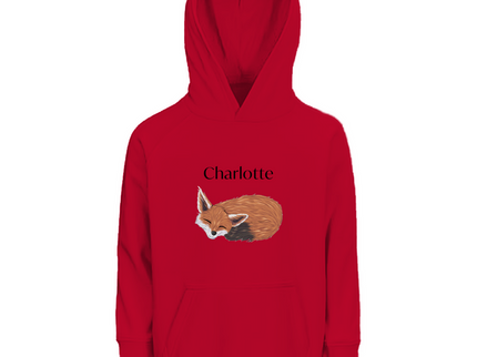 Kinder Premium Bio Hoodie – Schlafender Fuchs