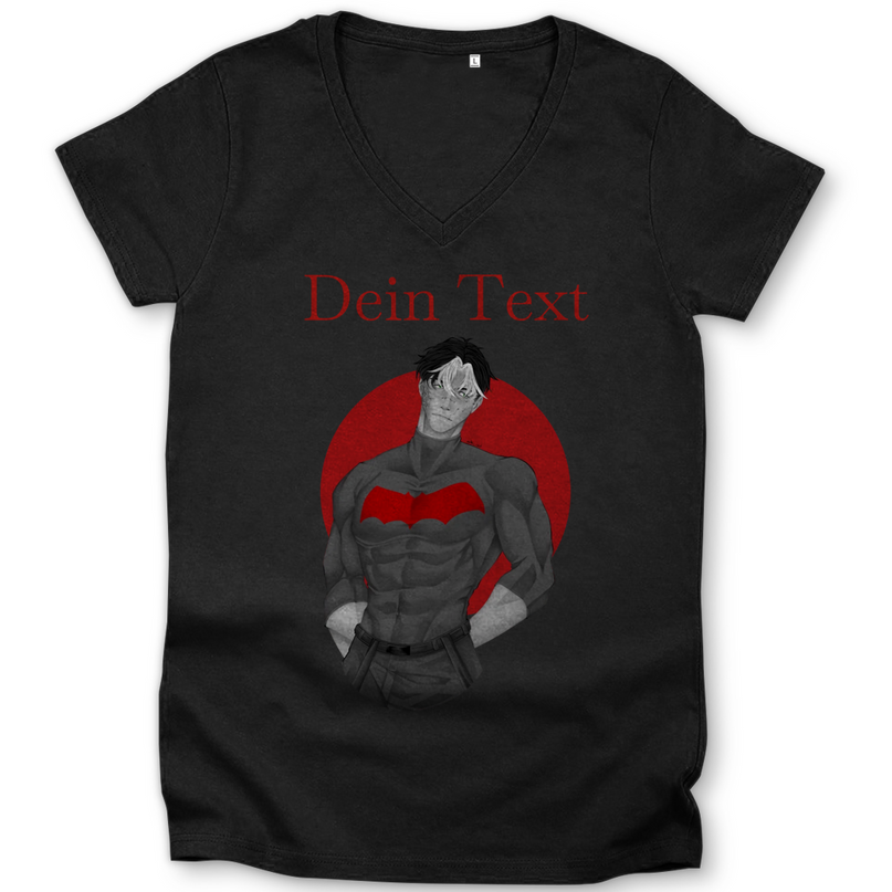 Damen Premium Bio V-Neck T-Shirt - Broken Hero 2
