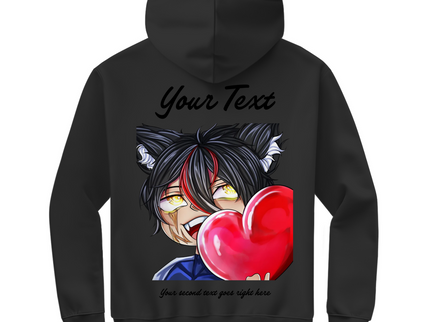 Herren Zipper Hoodie – Herz Chibi