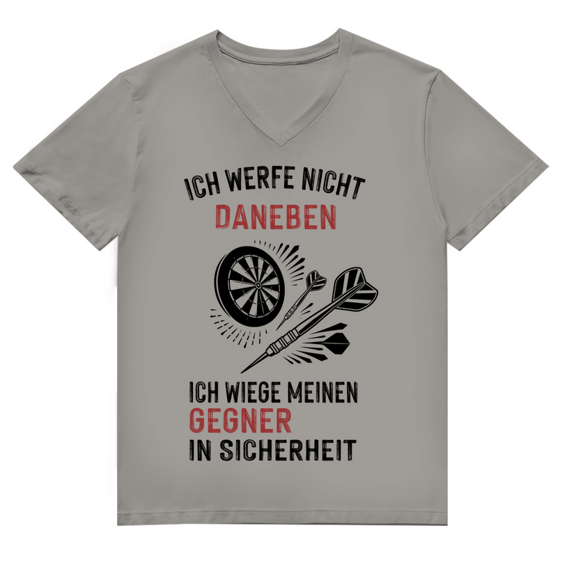 Herren Premium Bio V-Neck T-Shirt – Ich werfe nicht daneben ...