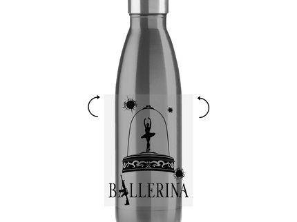 Edelstahl-Thermoflasche - Tänzerin im Kugelhagel