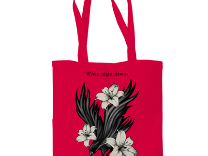 Tragetasche – Rabe und Lilien