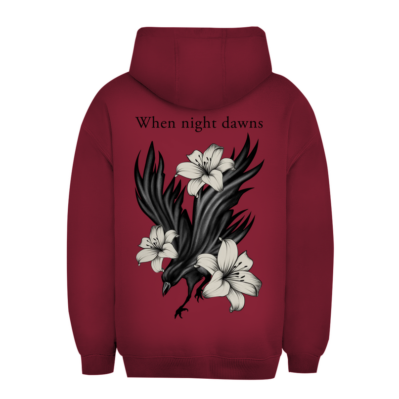 Unisex Oversize Hoodie – Rabe und Lilien