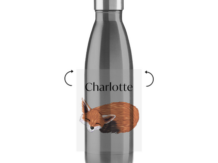 Edelstahl-Thermoflasche – Schlafender Fuchs