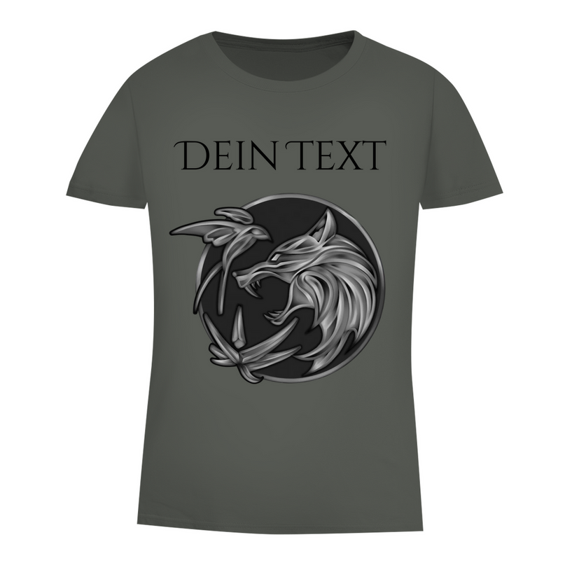 Damen Premium Bio T-Shirt - Wolfsemblem