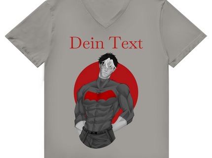Herren Premium Bio V-Neck T-Shirt - Broken Hero 2