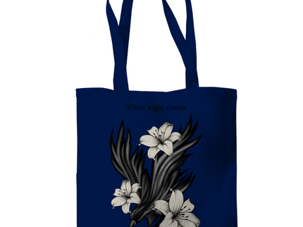 Tragetasche – Rabe und Lilien