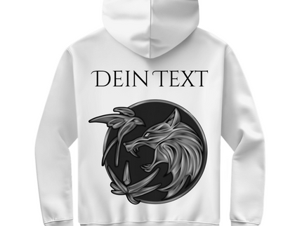 Herren Zipper Hoodie Wolfsemblem