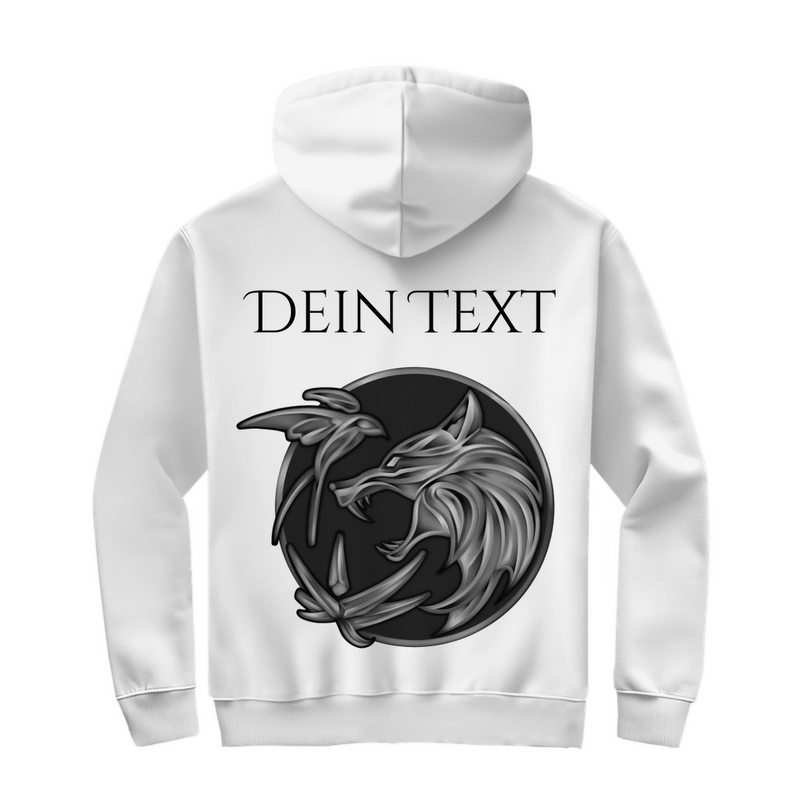 Herren Zipper Hoodie Wolfsemblem