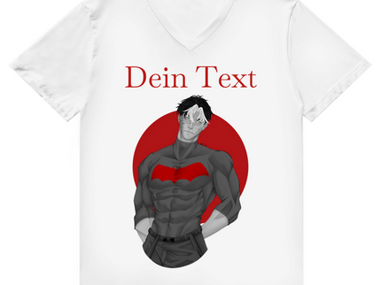 Herren Premium Bio V-Neck T-Shirt - Broken Hero 2