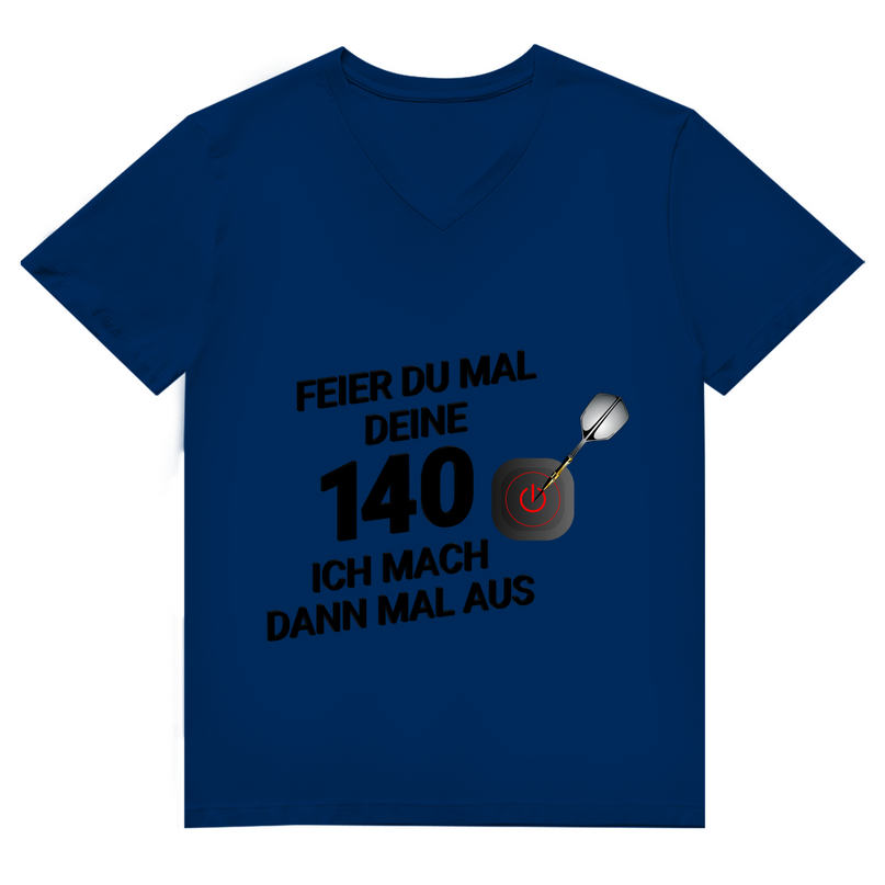 Herren Premium Bio V-Neck T-Shirt – Feier du mal deine 140