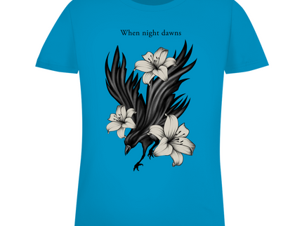 Damen Premium Bio T-Shirt – Rabe und Lilien