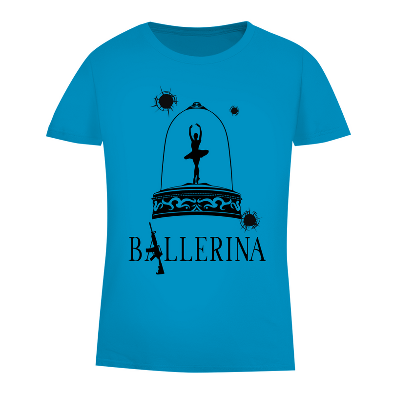 Damen Premium Bio T-Shirt - Tänzerin im Kugelhagel