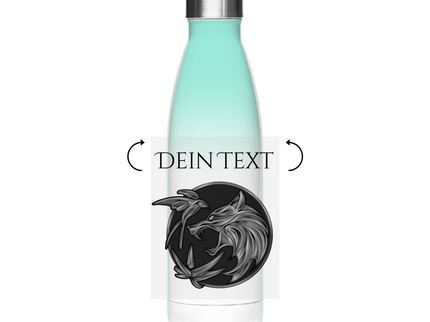 Edelstahl-Thermoflasche - Wolfsemblem