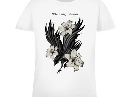 Damen Premium Bio T-Shirt – Rabe und Lilien