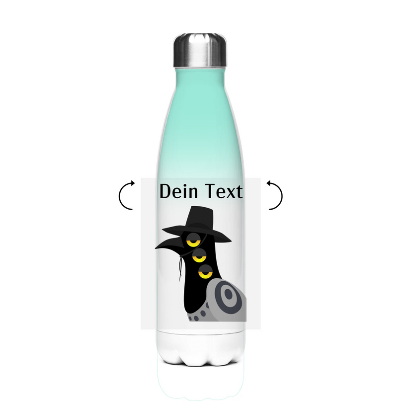 Edelstahl Thermoflasche – Dämonischer Vogel