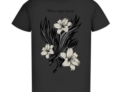 Herren Premium Bio T-Shirt – Rabe und Lilien